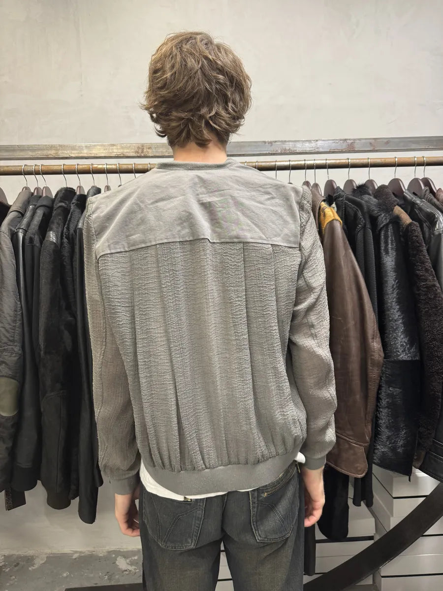 Helmut Lang Concrete Raw Grey Bomber Jacket (L) EThFWCU 2