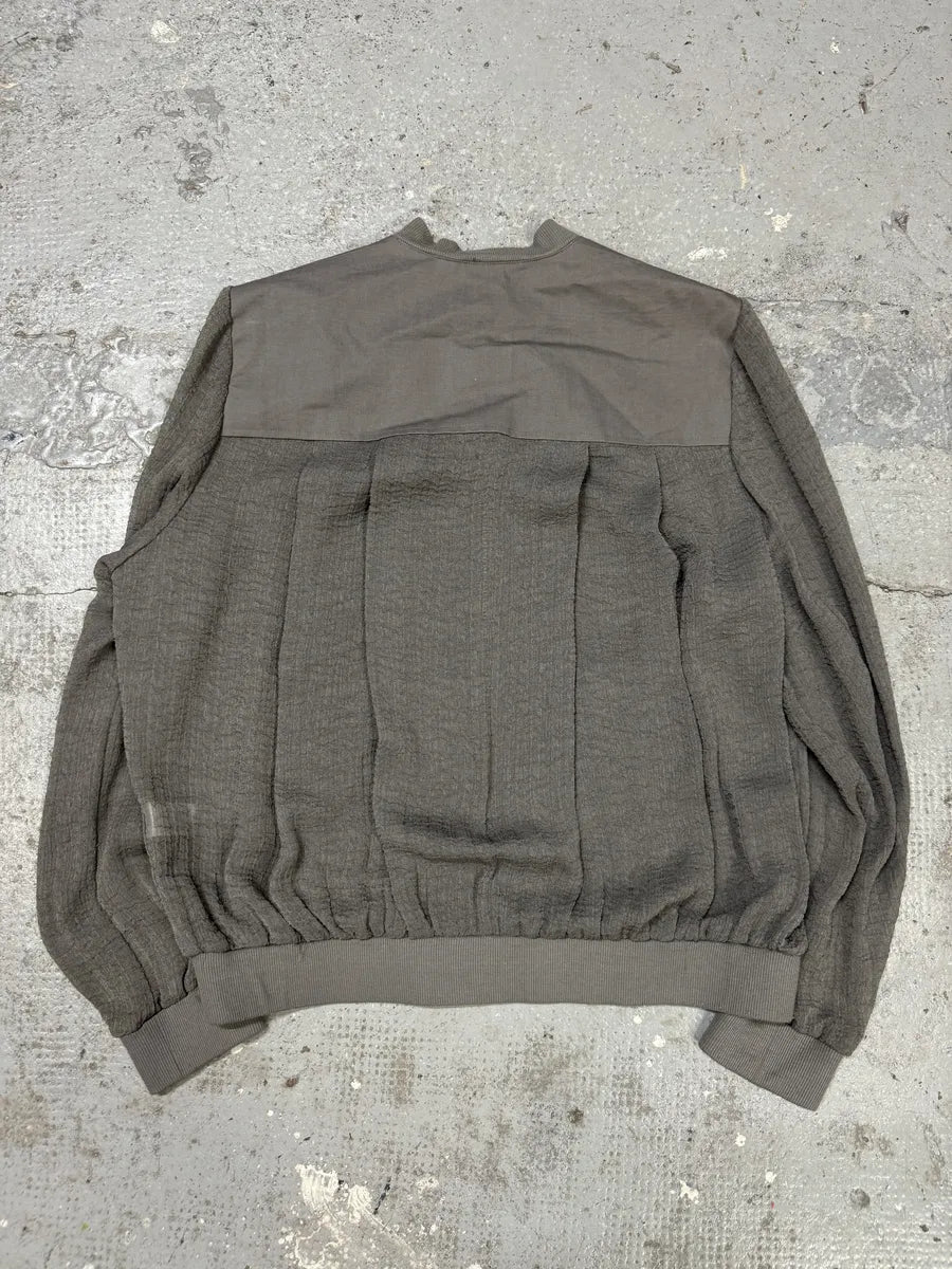 Helmut Lang Concrete Raw Grey Bomber Jacket (L) EThFWCU 4