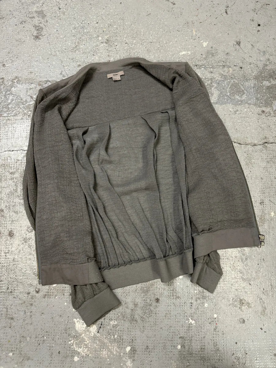 Helmut Lang Concrete Raw Grey Bomber Jacket (L) EThFWCU 7