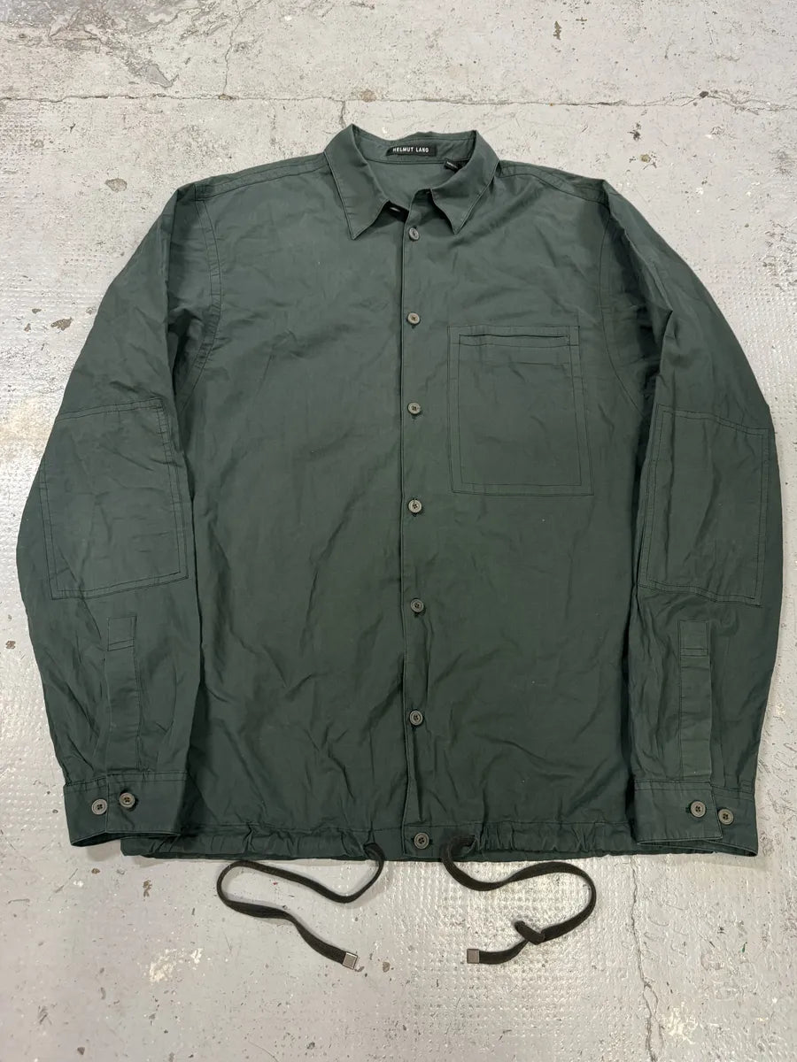 Helmut Lang Dark Green Tactical Shirt XQzEqyA 0