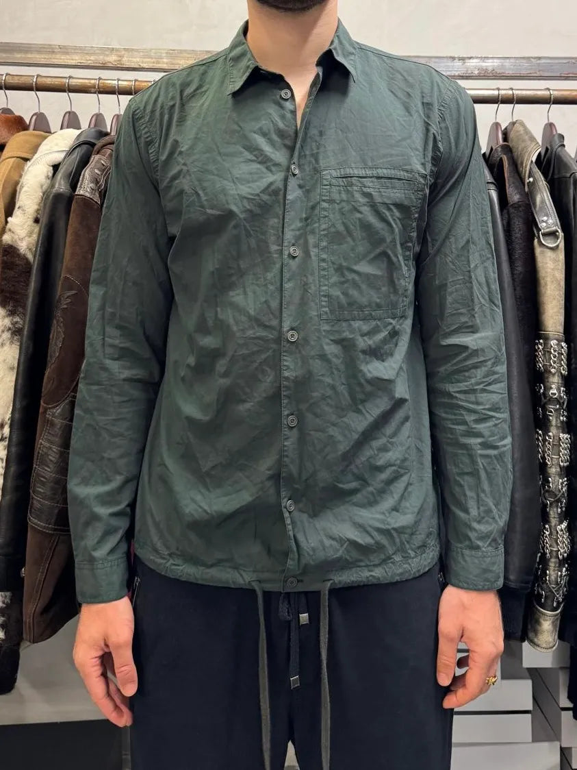 Helmut Lang Dark Green Tactical Shirt XQzEqyA 2
