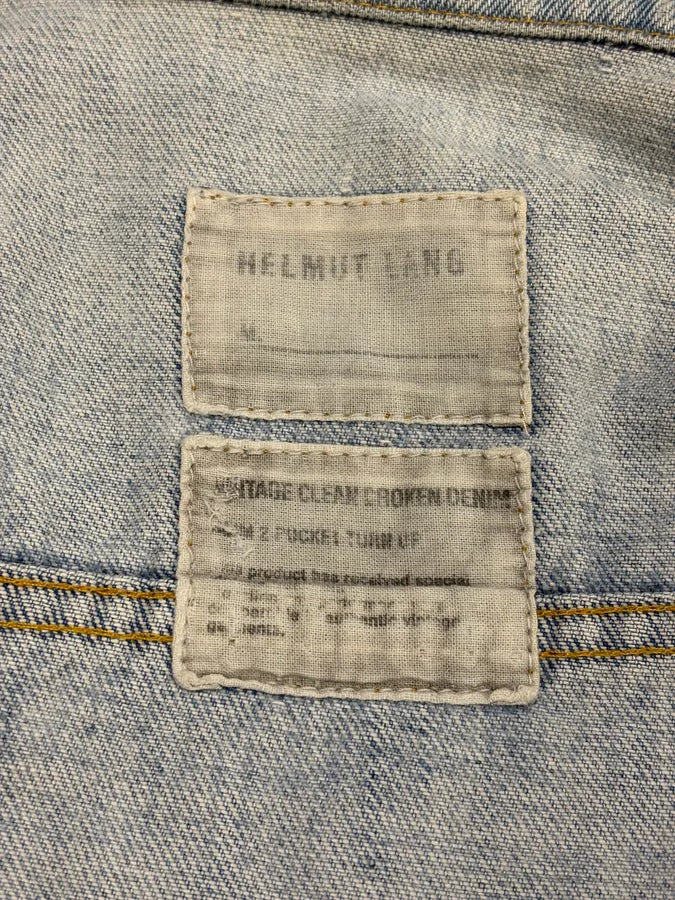 1990s Helmut Lang Blue Denim Distressed Jacket XiAxeNZ 9