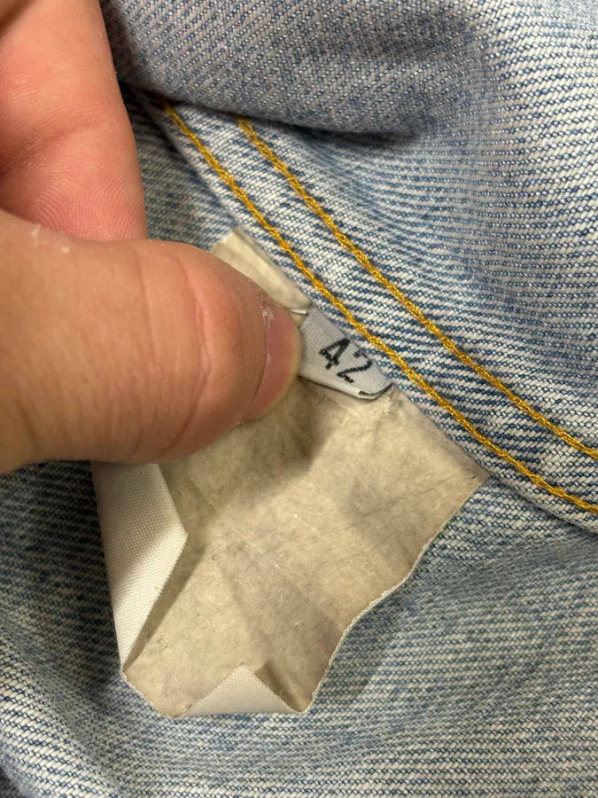 1990s Helmut Lang Blue Denim Distressed Jacket XiAxeNZ 10