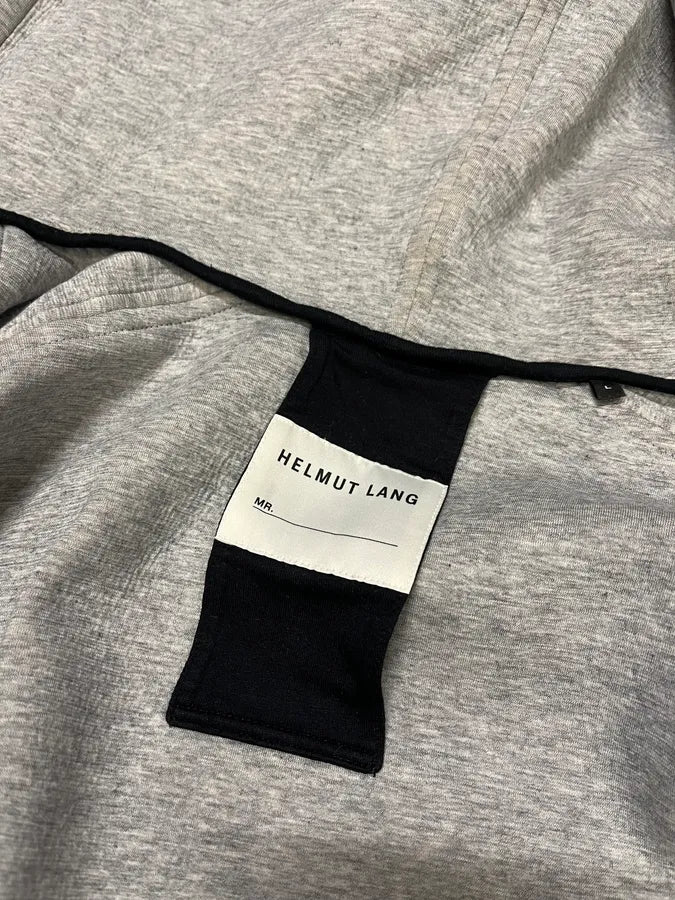 Helmut Lang Grey Black Lined Zipped Hoodie (L/XL) mEAeLUe 10