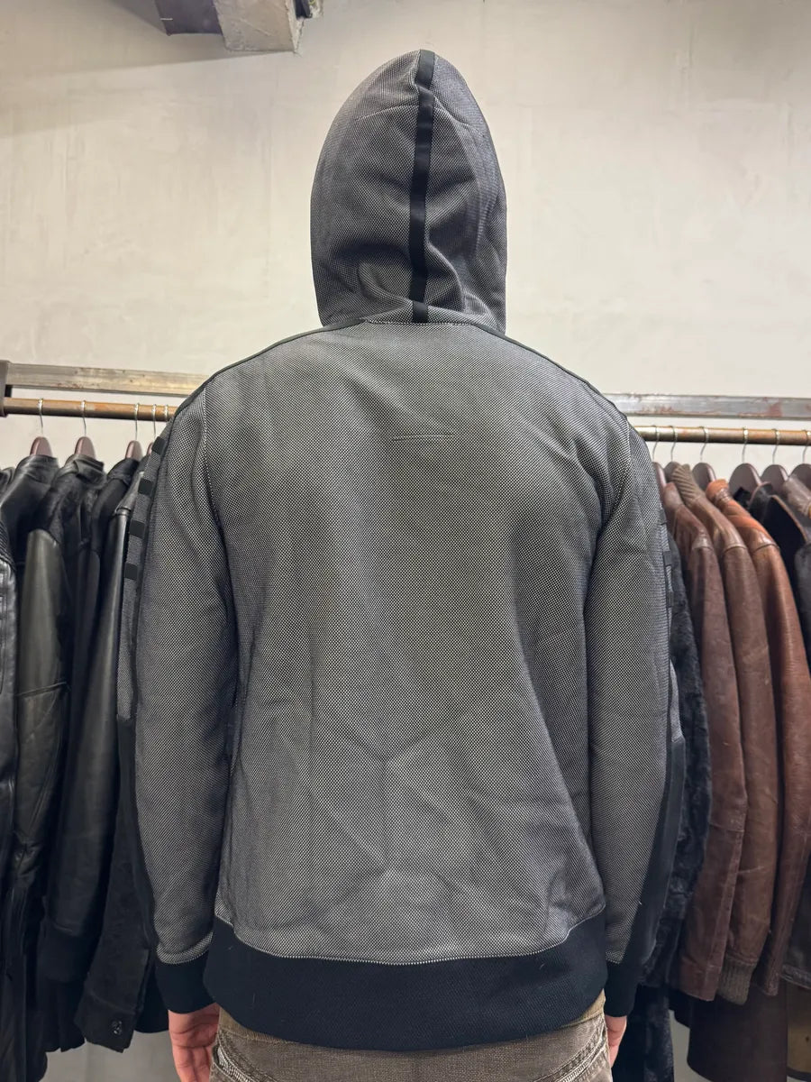 Helmut Lang Grey Black Lined Zipped Hoodie (L/XL) mEAeLUe 2