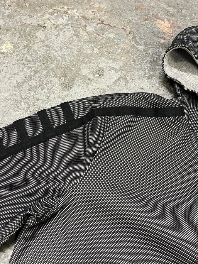 Helmut Lang Grey Black Lined Zipped Hoodie (L/XL) mEAeLUe 4