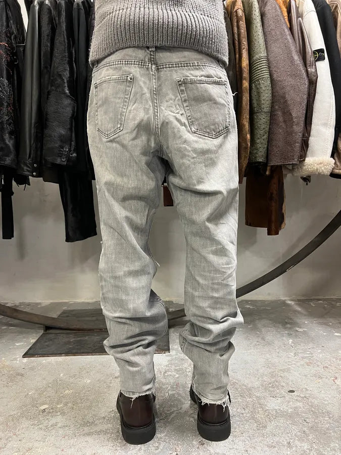 Helmut Lang Grey Distressed Jeans (L) 2