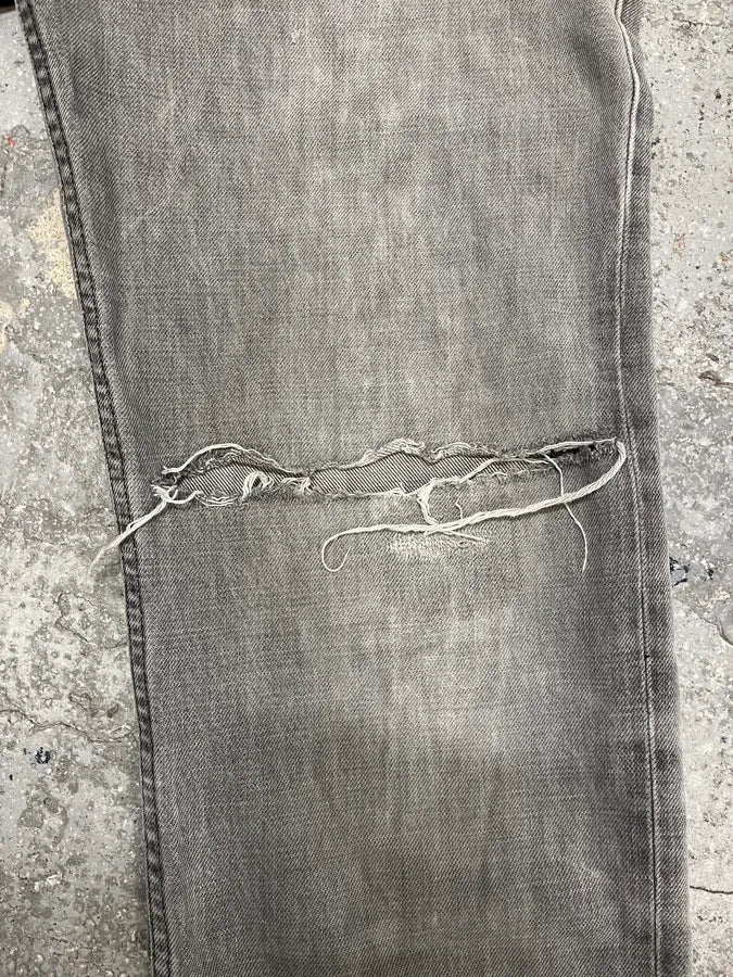 Helmut Lang Grey Distressed Jeans (L) 3