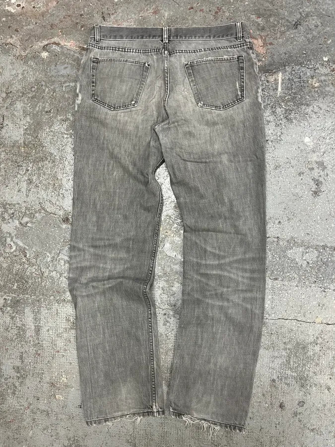 Helmut Lang Grey Distressed Jeans (L) 5