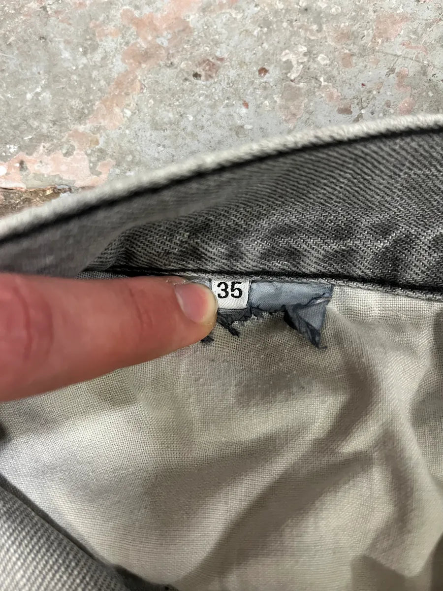 Helmut Lang Grey Distressed Jeans (L) 8
