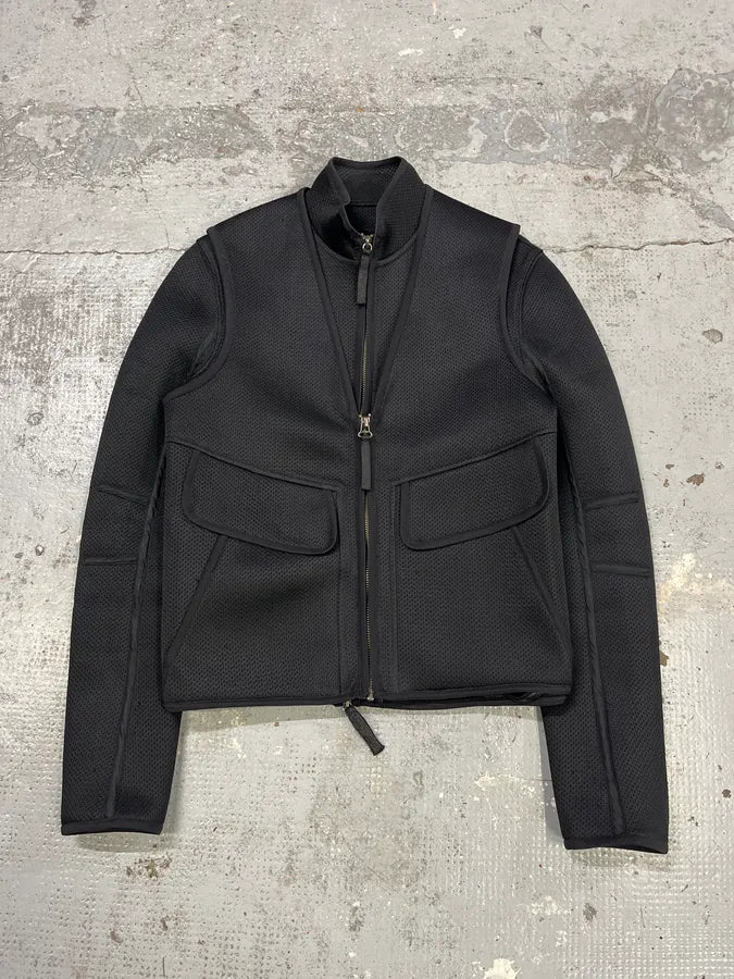Helmut Lang Jacket & Vest Black Biker Combo CwknZHP 0