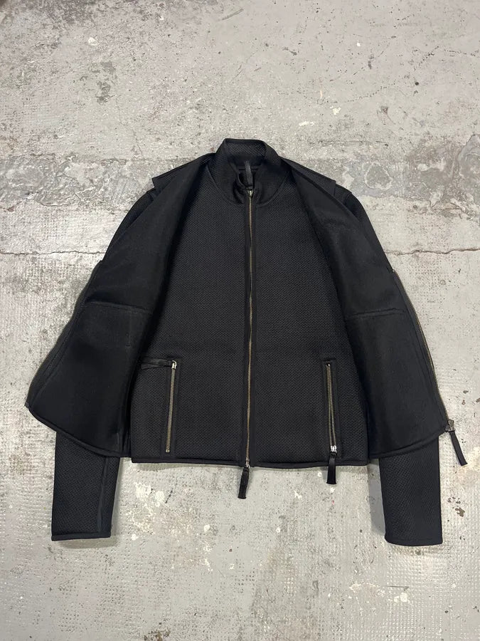 Helmut Lang Jacket & Vest Black Biker Combo CwknZHP 8