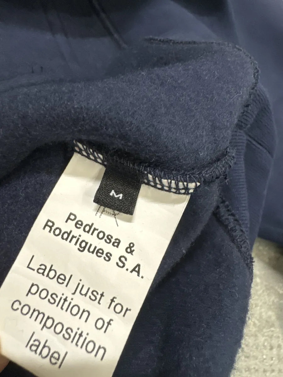 Helmut Lang Navy Simple Buttoned Hoodie (M) 5