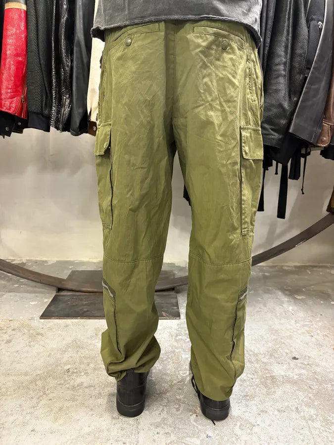 Helmut Lang Olive Military Multi Zips Cargo Pants (L) eMKjsHc 3