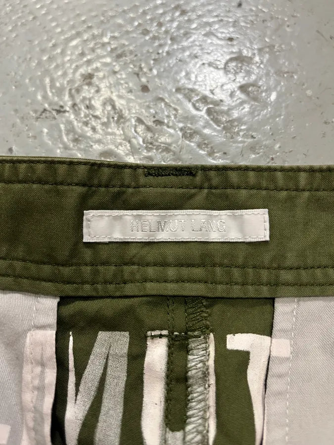 Helmut Lang Olive Military Multi Zips Cargo Pants (L) eMKjsHc 9