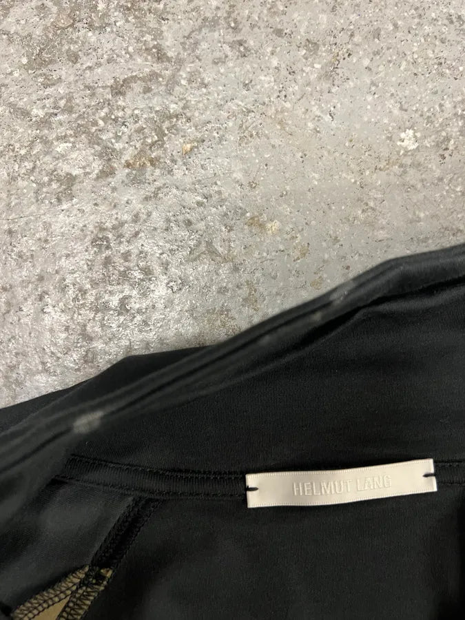 Helmut Lang Quarter Zip Black & Brown Sweater (M) 5