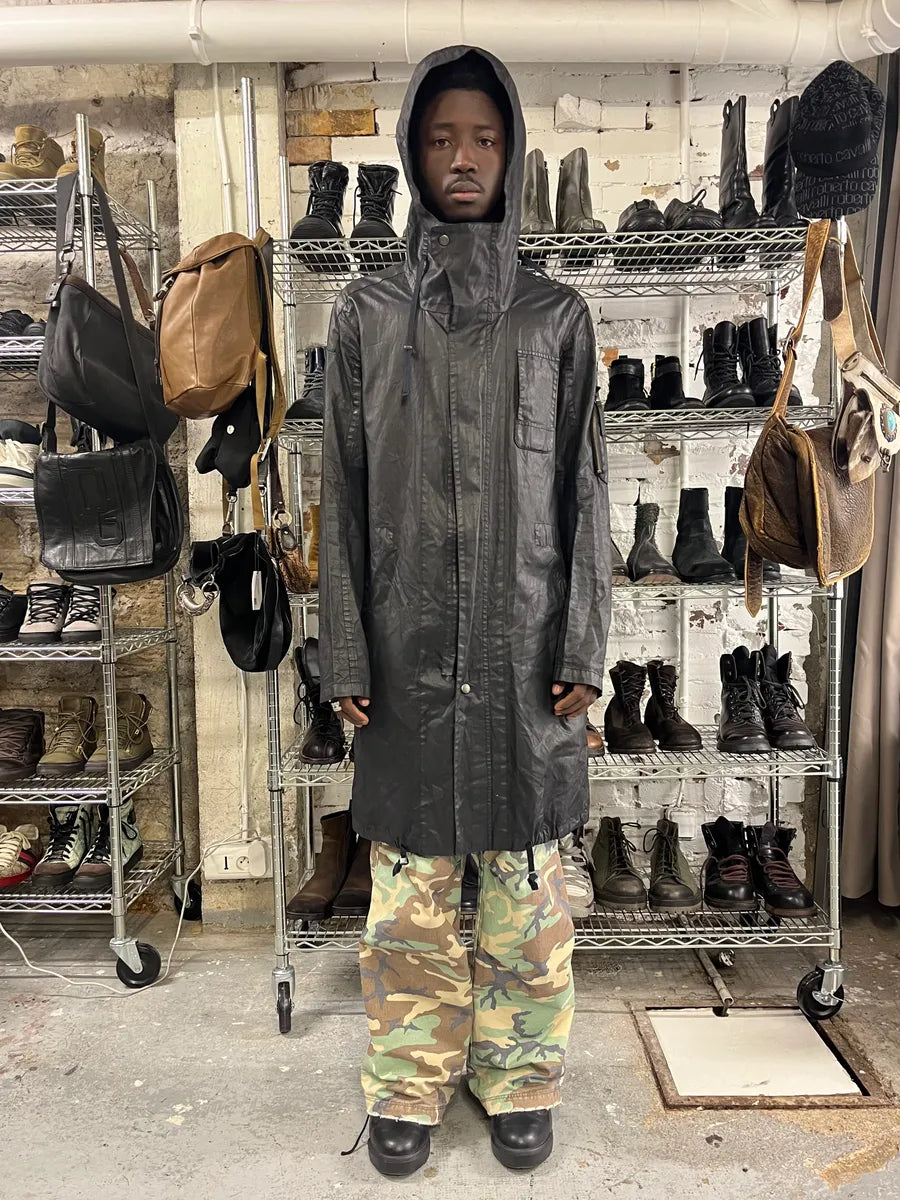 Helmut Lang Raining Avant-Garde Obscure Black Parka Jacket umqsXBc 0