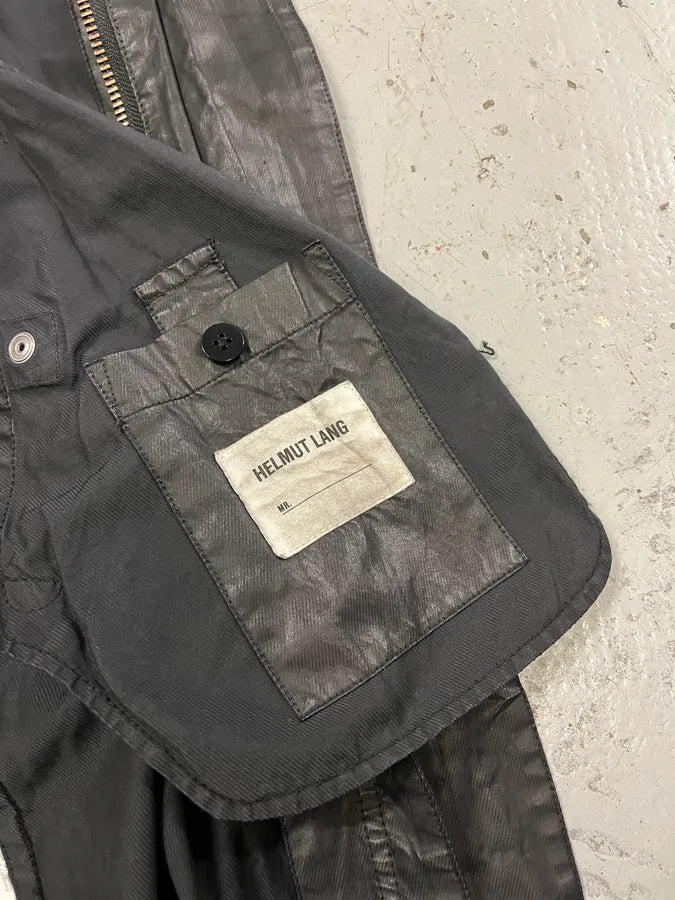 Helmut Lang Raining Avant-Garde Obscure Black Parka Jacket umqsXBc 11