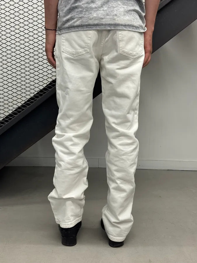 AW2000 Helmut Lang White Denim Straight-Leg Jeans jDhVbDl 2