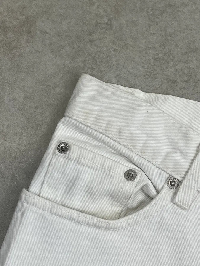 AW2000 Helmut Lang White Denim Straight-Leg Jeans jDhVbDl 10