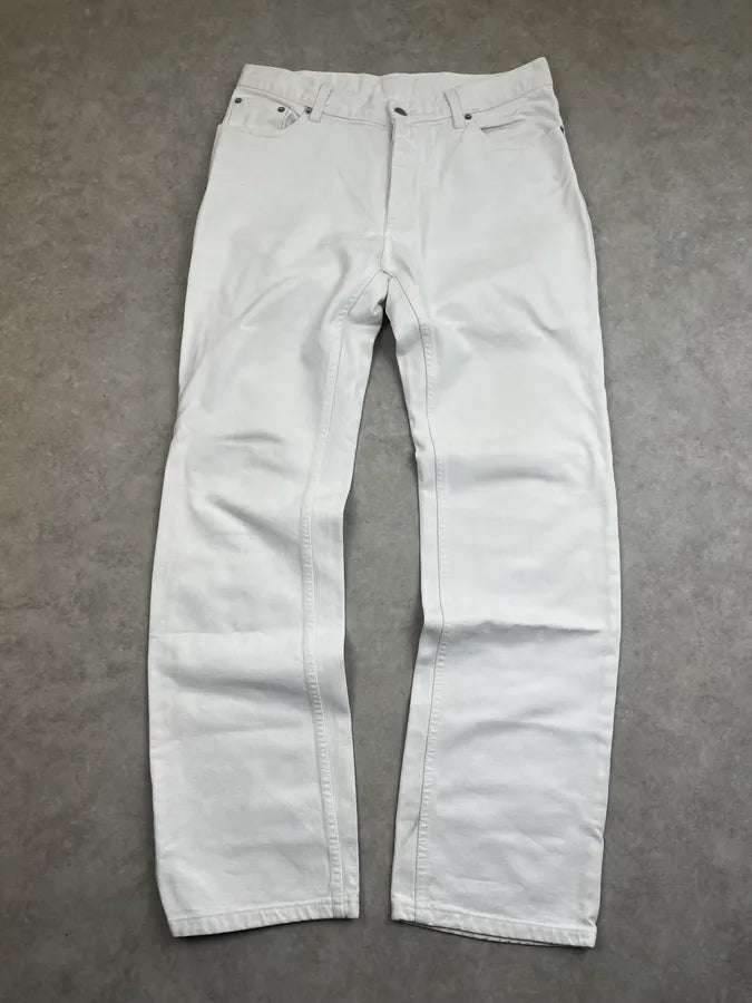 AW2000 Helmut Lang White Denim Straight-Leg Jeans jDhVbDl 3