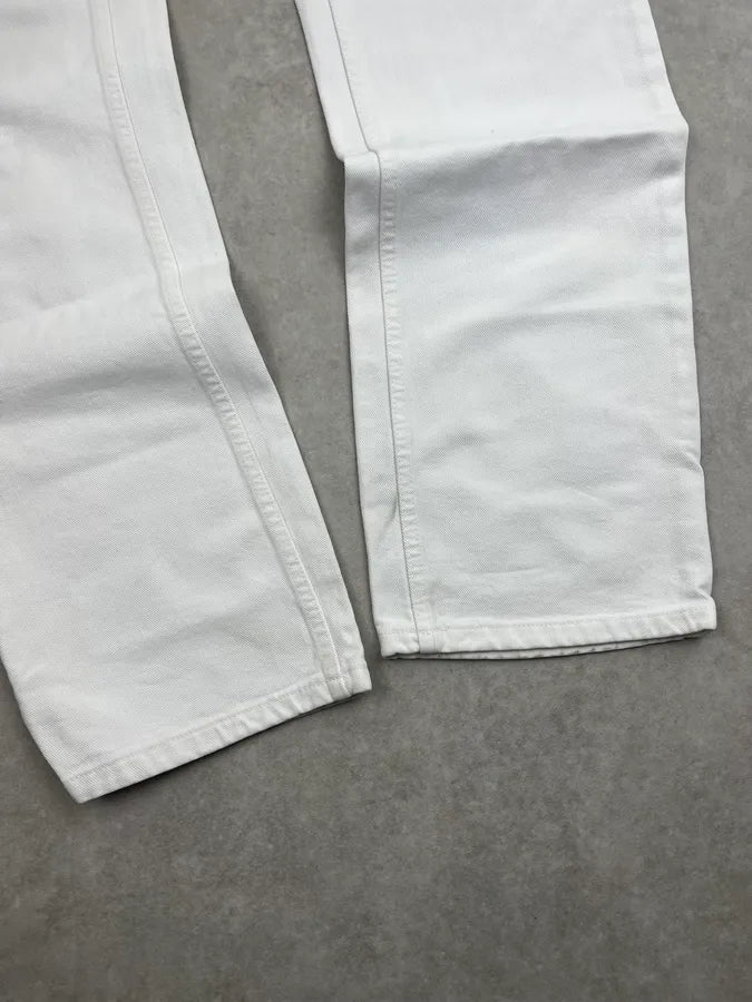 AW2000 Helmut Lang White Denim Straight-Leg Jeans jDhVbDl 9