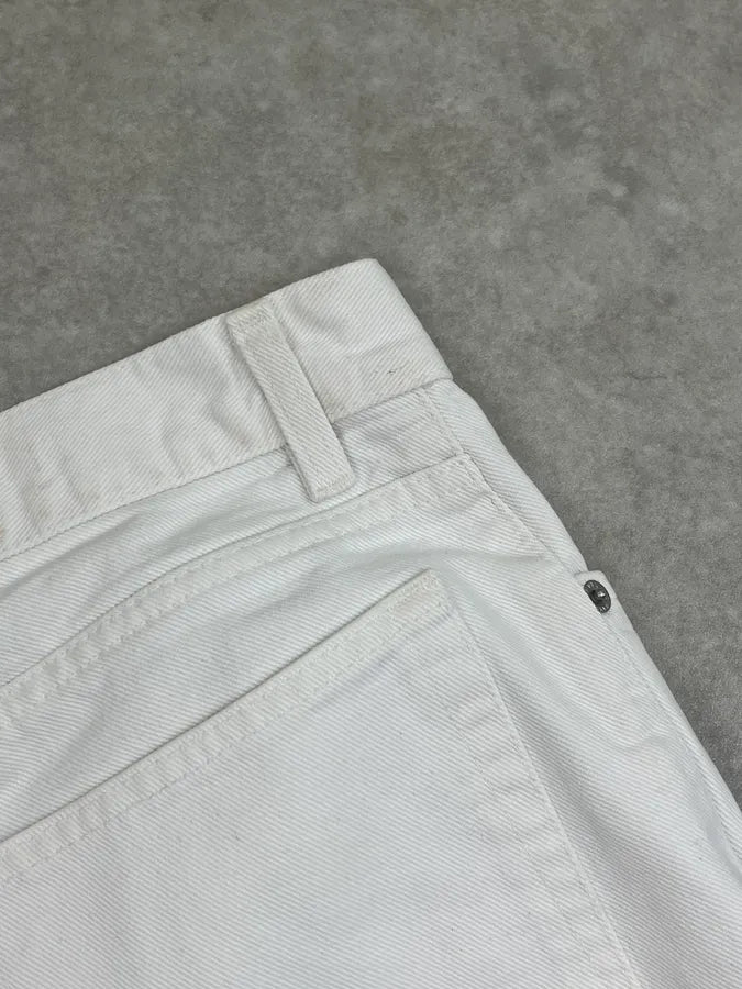 AW2000 Helmut Lang White Denim Straight-Leg Jeans jDhVbDl 13