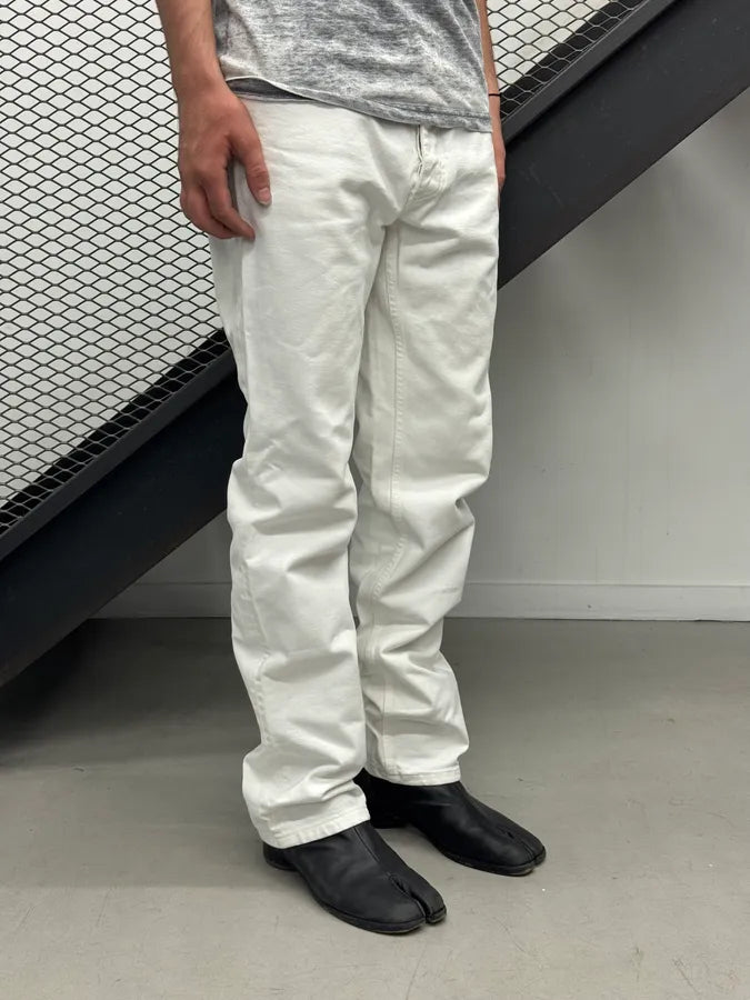 AW2000 Helmut Lang White Denim Straight-Leg Jeans jDhVbDl 1