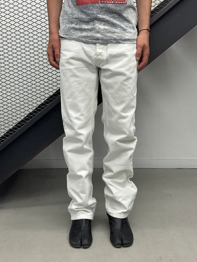AW2000 Helmut Lang White Denim Straight-Leg Jeans jDhVbDl 0