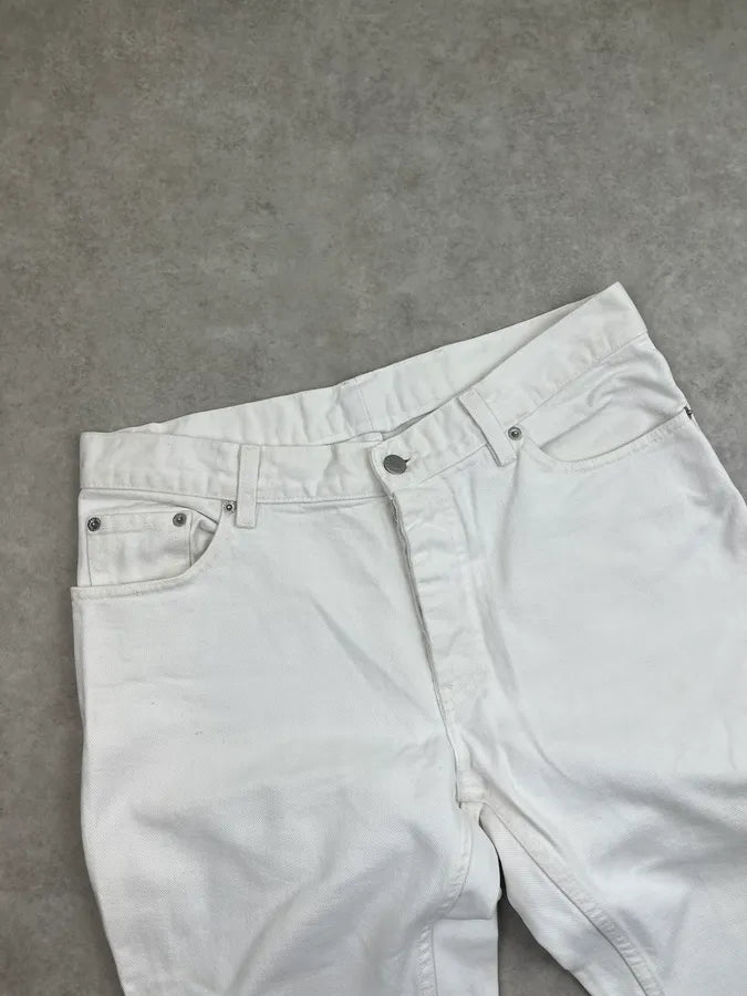 AW2000 Helmut Lang White Denim Straight-Leg Jeans jDhVbDl 6