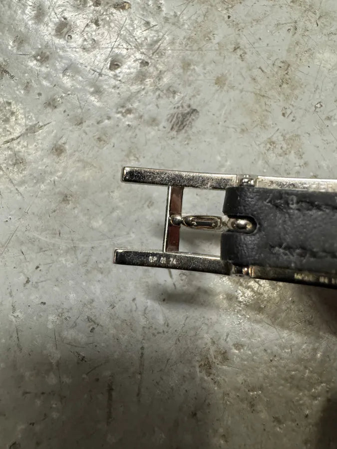 Hermes Behapi Black Leather Bracelet dYxdBCh 10