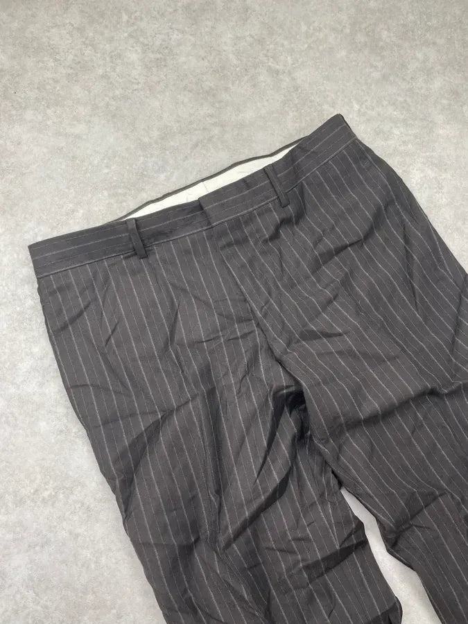 Hermès Wool Dark Grey Pinstripe Suit Pants jFNKapv 6