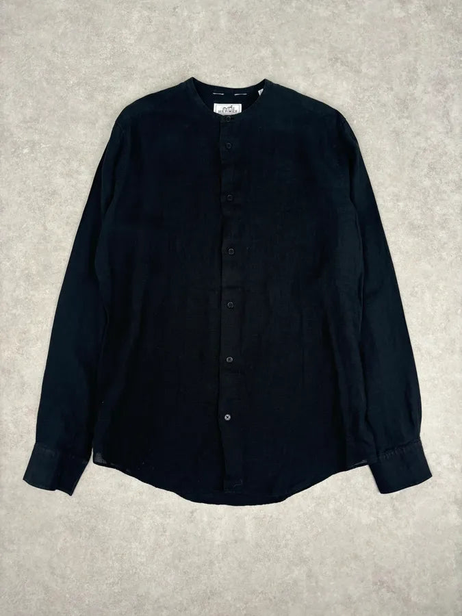Hermès Black Linen Shirt  fPnqCmy 0