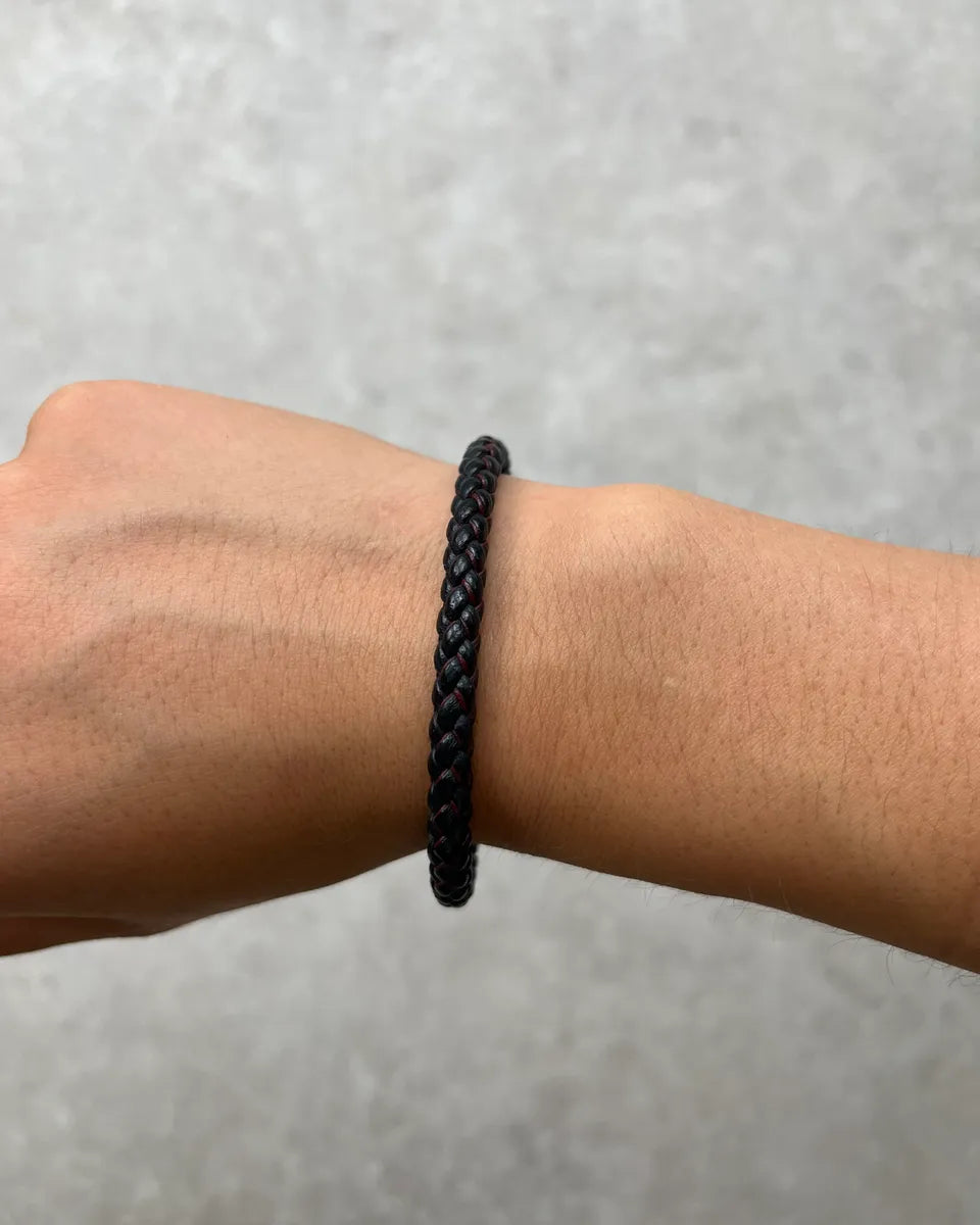 Hermès Black Woven Leather Bracelet yYpfxlP 2