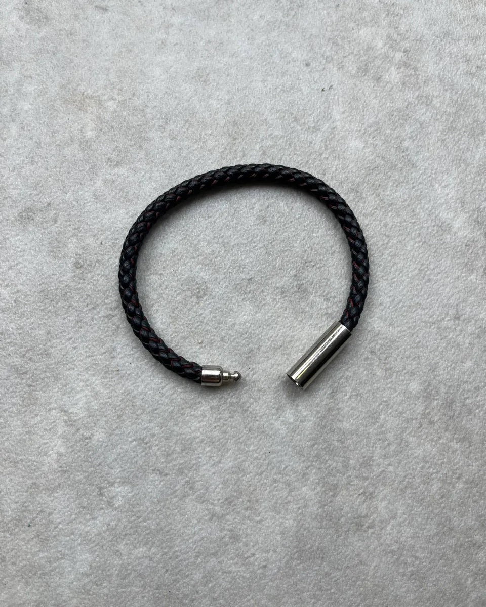 Hermès Black Woven Leather Bracelet yYpfxlP 4