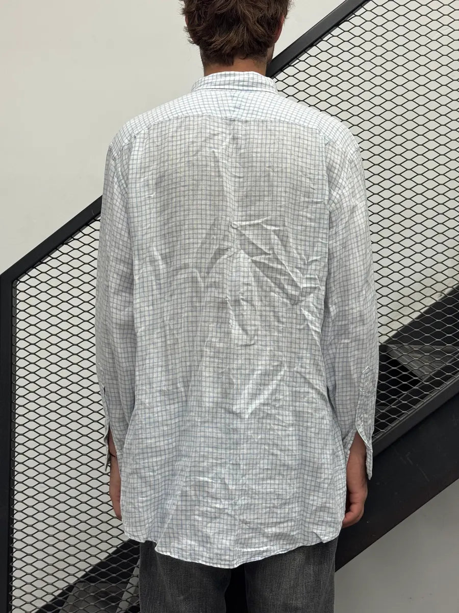 2000s Hermès Blue & White Checkered Oversized Shirt pbByAWQ 2