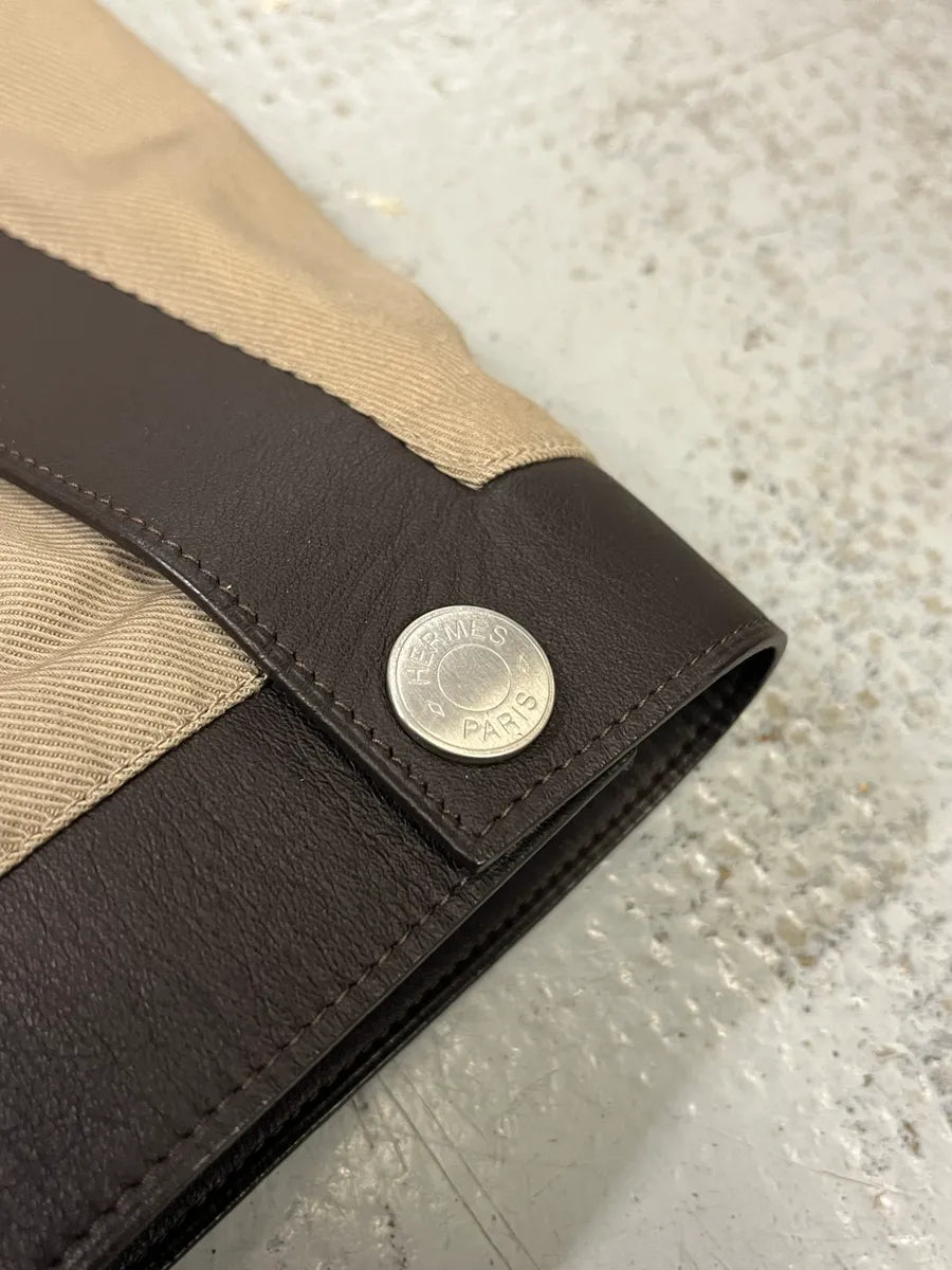 Hermès Brown Leather Constrast Beige Modern Classy Jacket wWhctzP 6