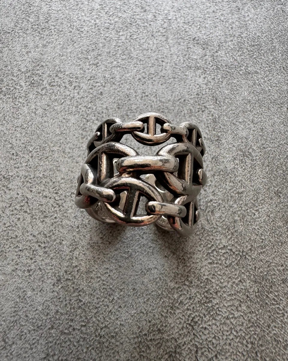 Hermès Chaîne d’Ancre 925 Silver Ring EGhvnOA 0