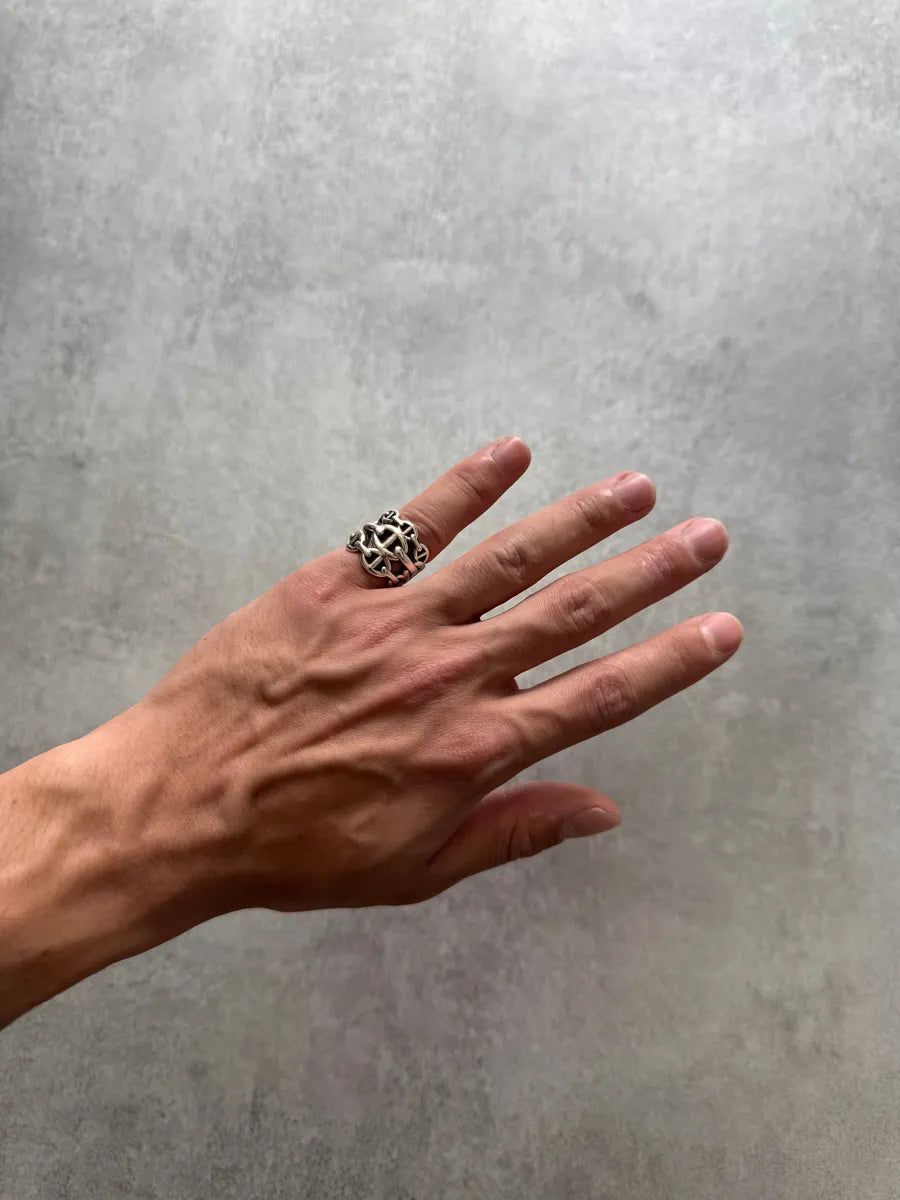 Hermès Chaîne d’Ancre 925 Silver Ring EGhvnOA 4