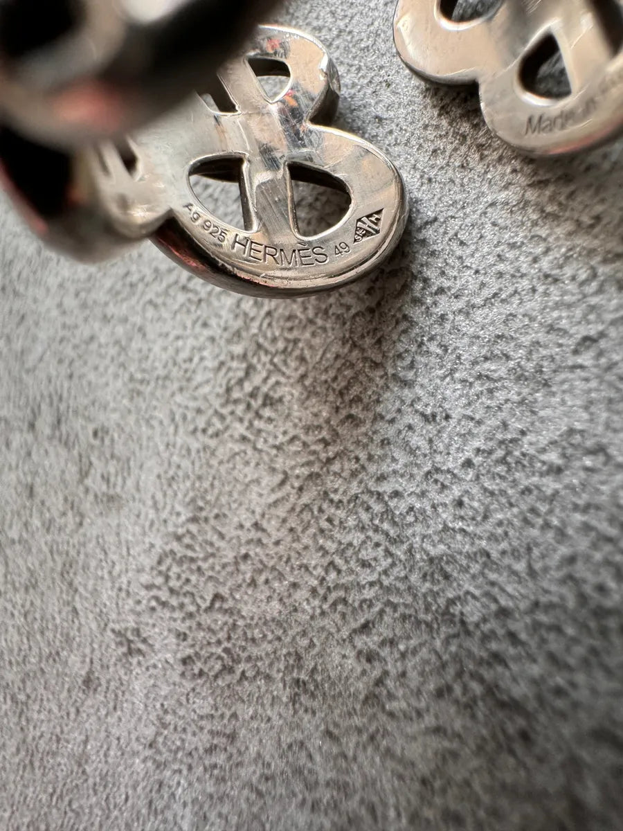 Hermès Chaîne d’Ancre 925 Silver Ring EGhvnOA 6