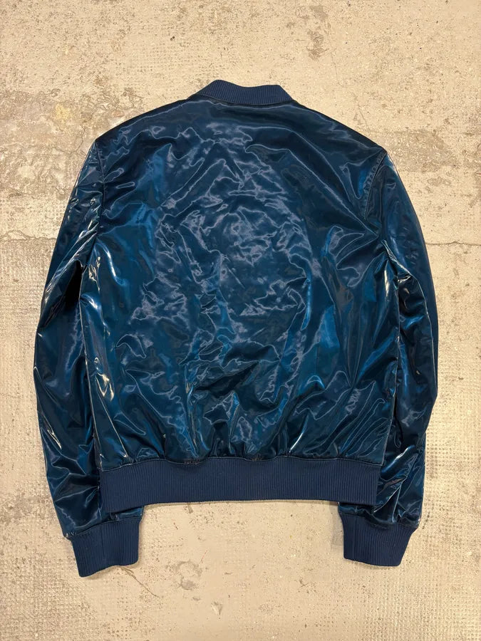 Hermès Metallic Blue Nylon Bomber Jacket pnncsJa 5