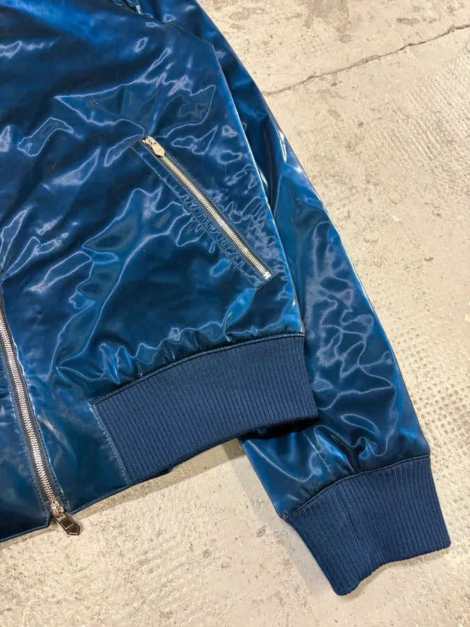 Hermès Metallic Blue Nylon Bomber Jacket pnncsJa 7