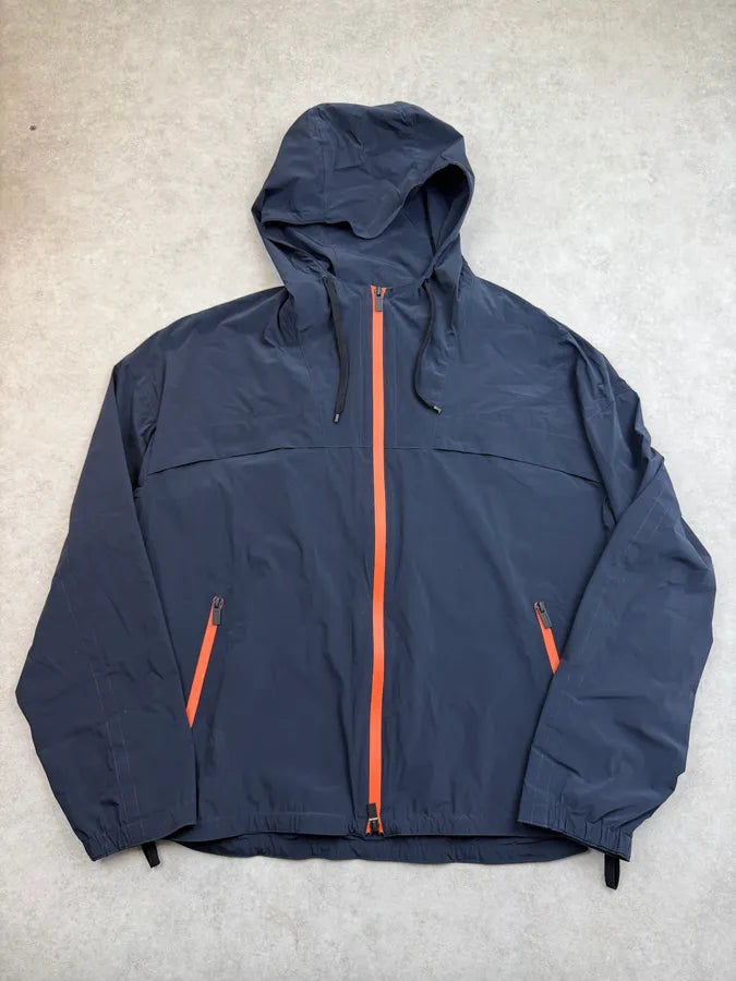 Hermès Navy & Orange Hooded Windbreaker Jacket HbHfTBm 0