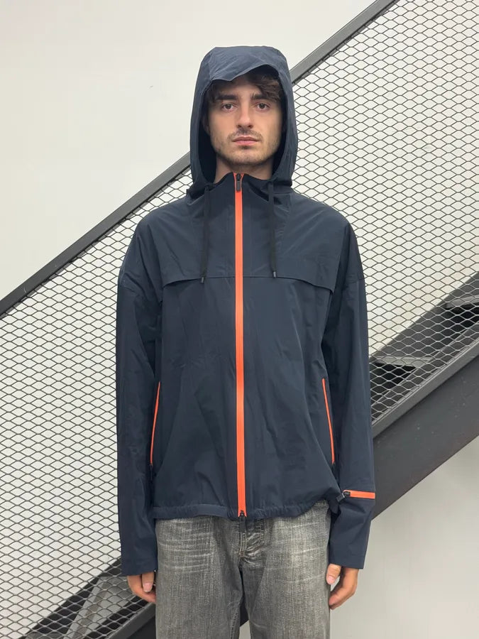 Hermès Navy & Orange Hooded Windbreaker Jacket HbHfTBm 1