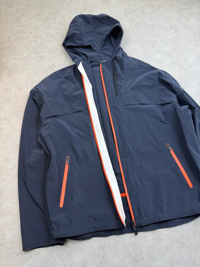 Hermès Navy & Orange Hooded Windbreaker Jacket HbHfTBm 8
