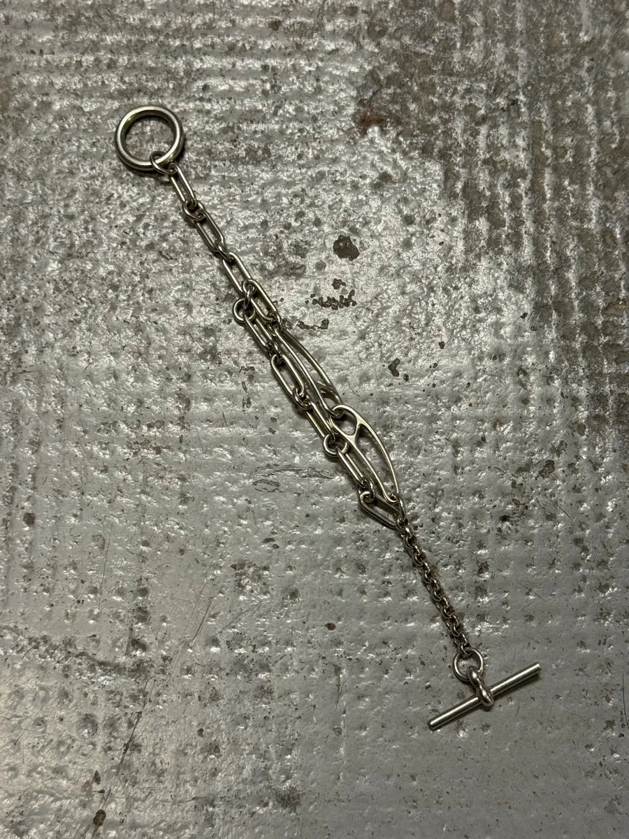Hermès Punk Sterling Silver Chain Toggle Closure Bracelet plSZvEf 0
