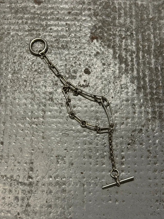 Hermès Punk Sterling Silver Chain Toggle Closure Bracelet plSZvEf 7