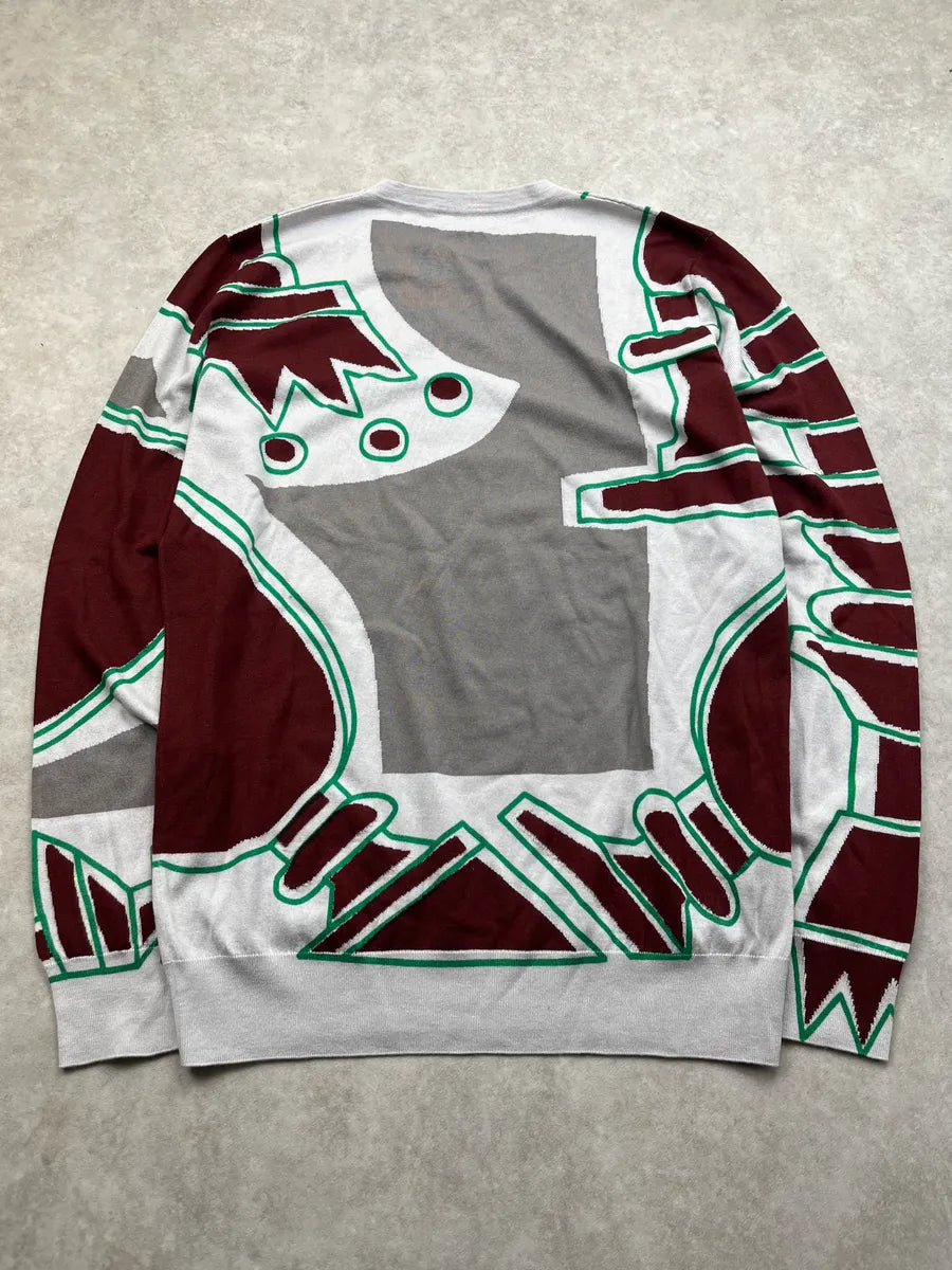 Hermès Sample Abstract World Grey Sweater florkfY 6