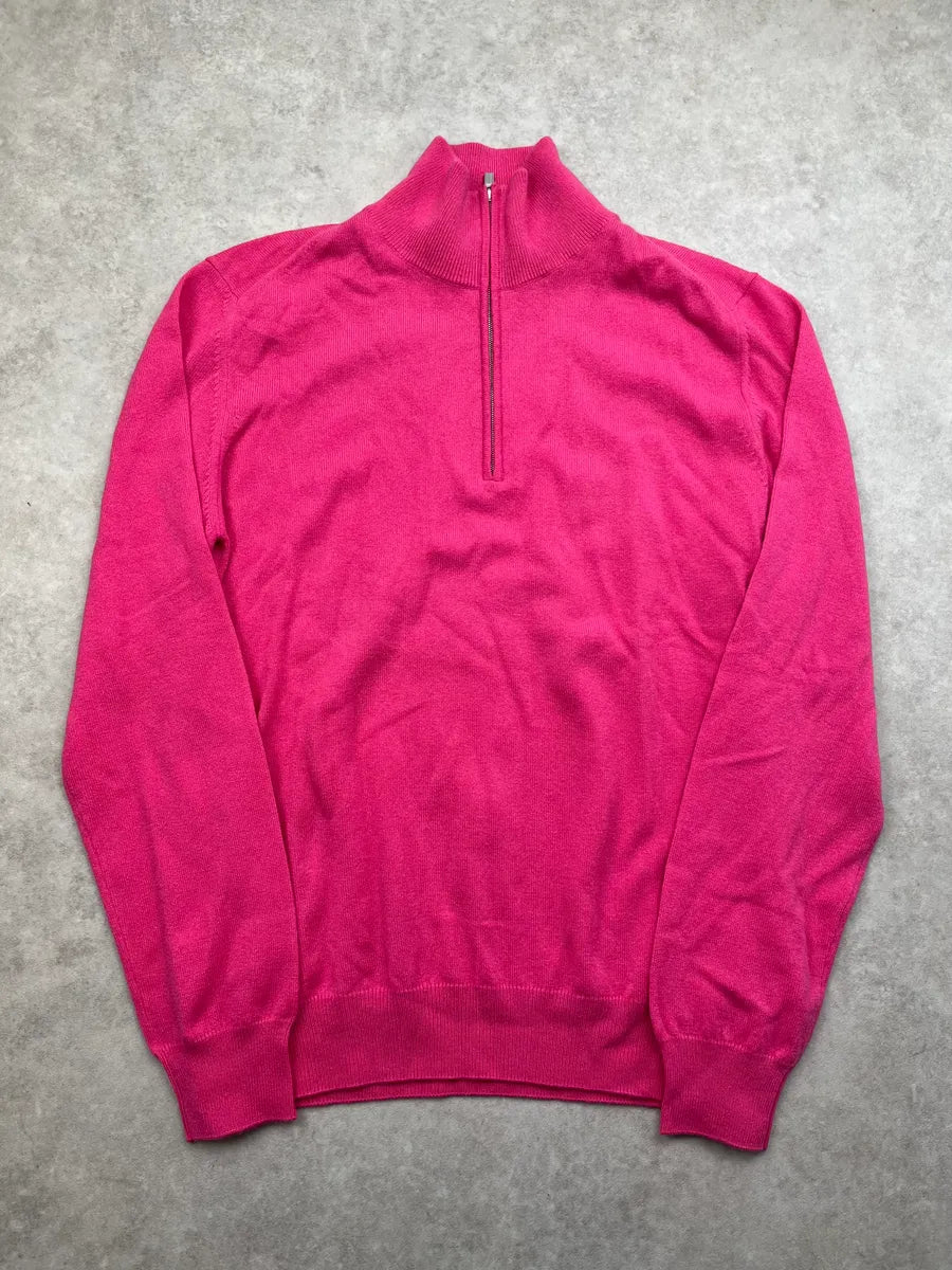 Hermès Sample Pink Minimalist Half Zip Sweater OhjBqBs 2