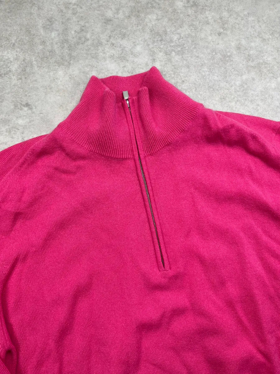 Hermès Sample Pink Minimalist Half Zip Sweater OhjBqBs 4